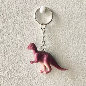 Burgundy Dinosaur Keychain